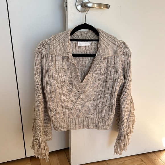 Jonathan Simkhai Fringe Knit Sweater